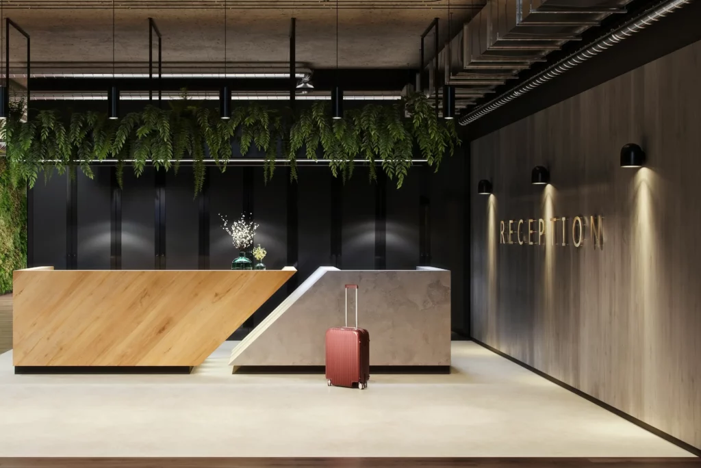 Purpose bio-based flooring in Oyster in Hotel Reception